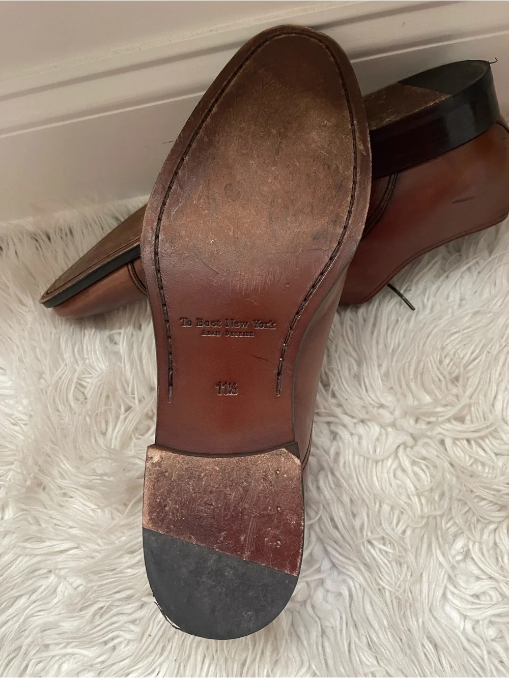 To Boot New York Men's Brandon II Cap Toe Oxford Shoes in Cuoio Luc. Ant Sz 11.5